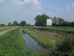 Natuurvriendelijk aangelegde A-watergang langs de Provinciale weg