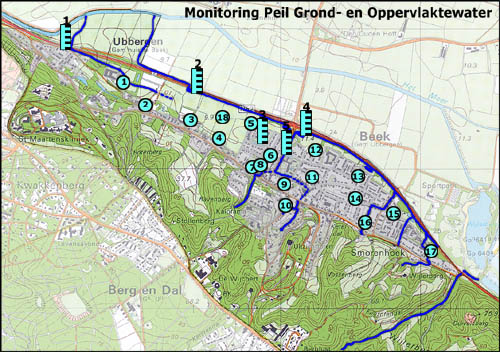 Meetnet voor het vastleggen van het peil van het grond- en oppervlaktewater