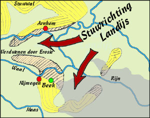 De vorming van de stuwwallen tijdens de ijstijd